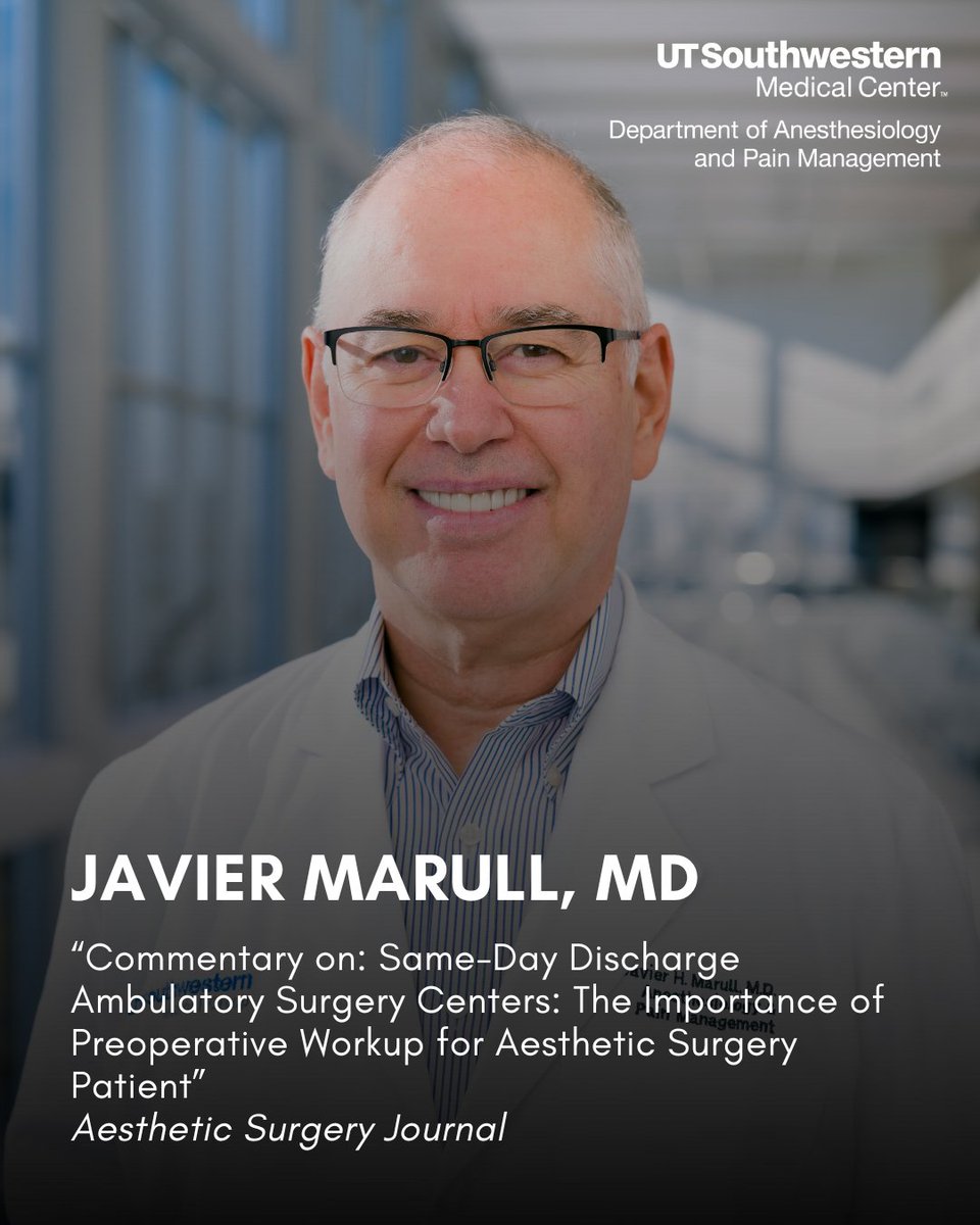 UTSW_Anesthesia's tweet image. Celebrating the remarkable research contributions from our team this May! 🌟📚
Their recently published studies reflect the continued pursuit of excellence and advancement in anesthesiology and pain management!