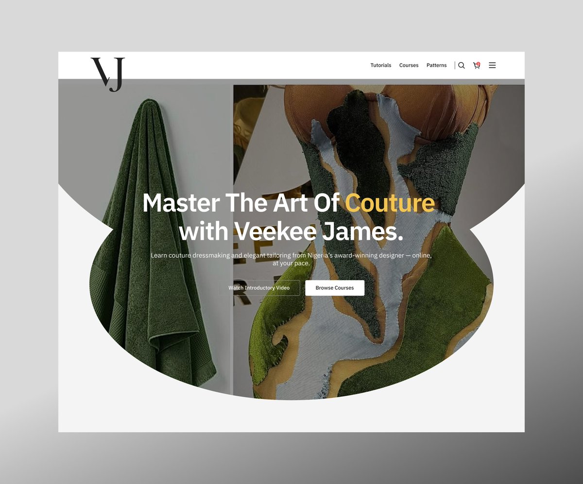 Design with Adenike (@adenikeade21944) on Twitter photo If Veekee James <a href="/veeke_james/">VEEKEEJAMES</a> launched an online fashion academy…
This would be the home page.
✨Well sculptured dresses, Luxurious and African
I designed this Hero section to imagine how the Veekee James brand could evolve into a learning experience. #30daysbusinessofdesign If Veekee James <a href="/veeke_james/">VEEKEEJAMES</a> launched an online fashion academy…
This would be the home page.
✨Well sculptured dresses, Luxurious and African
I designed this Hero section to imagine how the Veekee James brand could evolve into a learning experience. #30daysbusinessofdesign