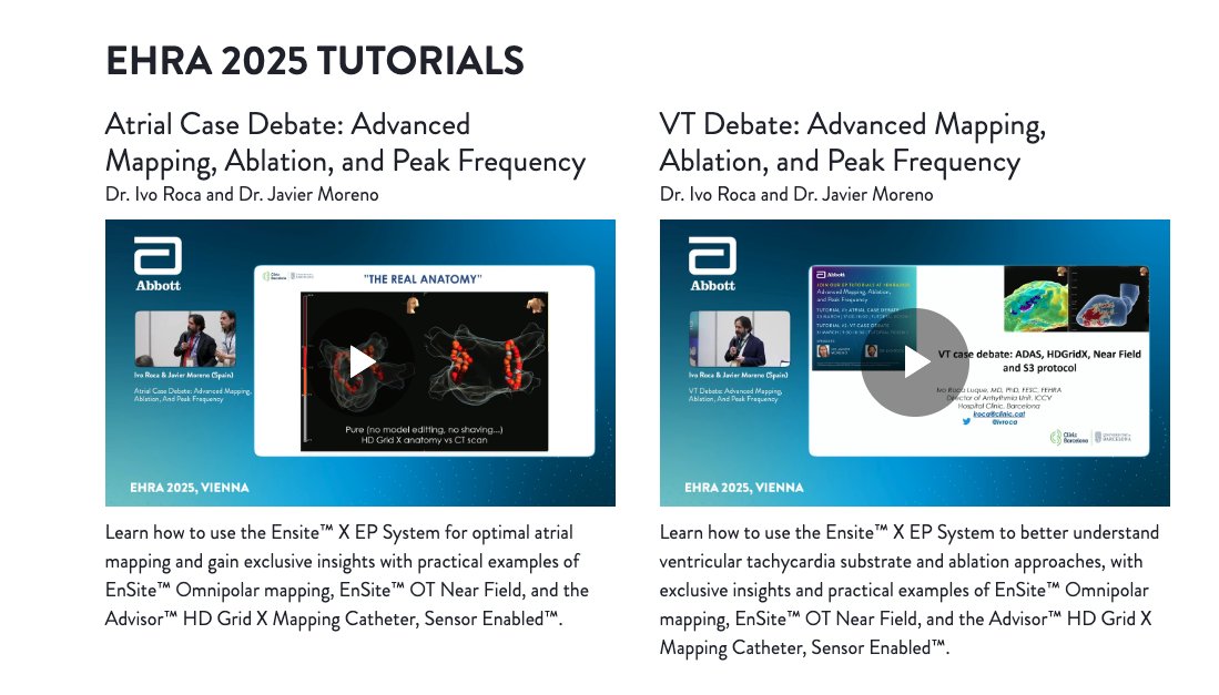Sachin Vadodaria (@sachinjv) on Twitter photo Our #EHRA2025 tutorials are on-demand!
Watch Drs. <a href="/ivroca/">Ivo Roca, FEHRA, FESC</a> and Javier Moreno share how they use our #EnSiteX EP System and Advisor #HDGridX Mapping Catheter, Sensor Enabled, in their AT and VT workflows: bit.ly/3ZCOGP7
Safety Info: bit.ly/442Y8wr
#AbbottProud Our #EHRA2025 tutorials are on-demand!
Watch Drs. <a href="/ivroca/">Ivo Roca, FEHRA, FESC</a> and Javier Moreno share how they use our #EnSiteX EP System and Advisor #HDGridX Mapping Catheter, Sensor Enabled, in their AT and VT workflows: bit.ly/3ZCOGP7
Safety Info: bit.ly/442Y8wr
#AbbottProud