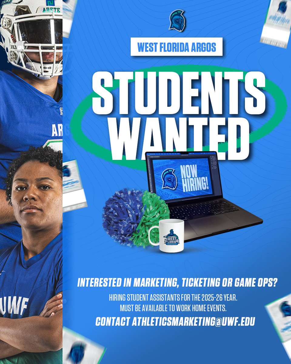 GoArgos's tweet image. Argos I’m here today asking for students who want to work in athletics 😎
Come join our team!
Swipe ➡️ to see even more opportunities available
#goargos
