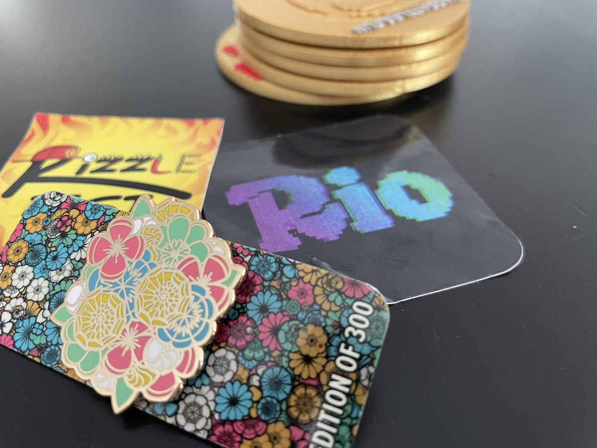 did a pretty terrible job of taking pics &amp; being responsible last night &amp; barely any swag made it home but that's fine cuz nftnyc is dumb &amp; we desperately need something better + id rather opensea work on our mfing airdrop than giving us logo pingpong balls &amp; drinks but whatever