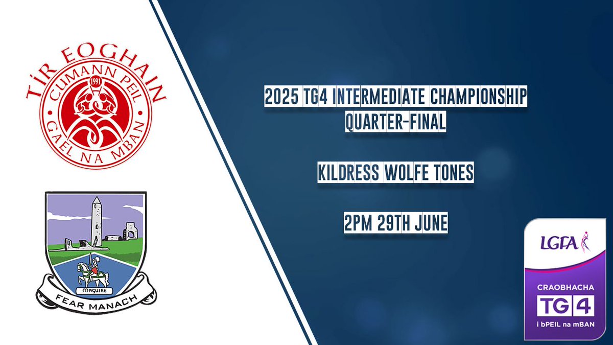 Ladies Football (@ladiesfootball) on Twitter photo Live Stream on Sunday..
Free-to-view on our Facebook and YouTube..
<a href="/TG4TV/">TG4</a> All Ireland Intermediate Championship Quarter-final..
<a href="/LgfaTyrone/">Tyrone Lgfa</a> v <a href="/fermanaghladies/">Fermanagh LGFA</a> Live Stream on Sunday..
Free-to-view on our Facebook and YouTube..
<a href="/TG4TV/">TG4</a> All Ireland Intermediate Championship Quarter-final..
<a href="/LgfaTyrone/">Tyrone Lgfa</a> v <a href="/fermanaghladies/">Fermanagh LGFA</a>