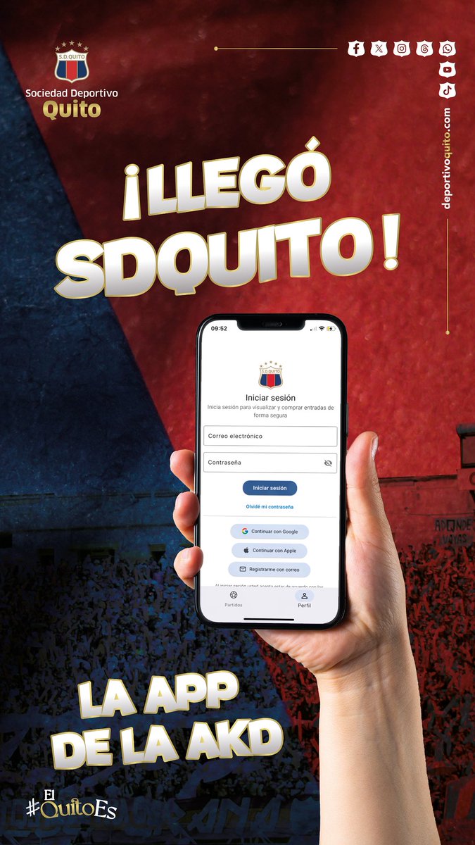 SDQuito_Oficial's tweet photo. Les presentamos SDQuito 📱 la app de la AKD! 😎
Todos la pueden descargar ⬇️ pero en SU FASE 1️⃣ SÓLO NUESTROS ABONADOS pueden gestionar sus entradas 🎟️ y entrar al estadio 🏟️ mostrándolas en sus teléfonos. Bájala ya 👉 https://t.co/SQzok9UBNM
#ElQuitoEs evolución 💙❤️ https://t.co/ZPmXO7NPRx
