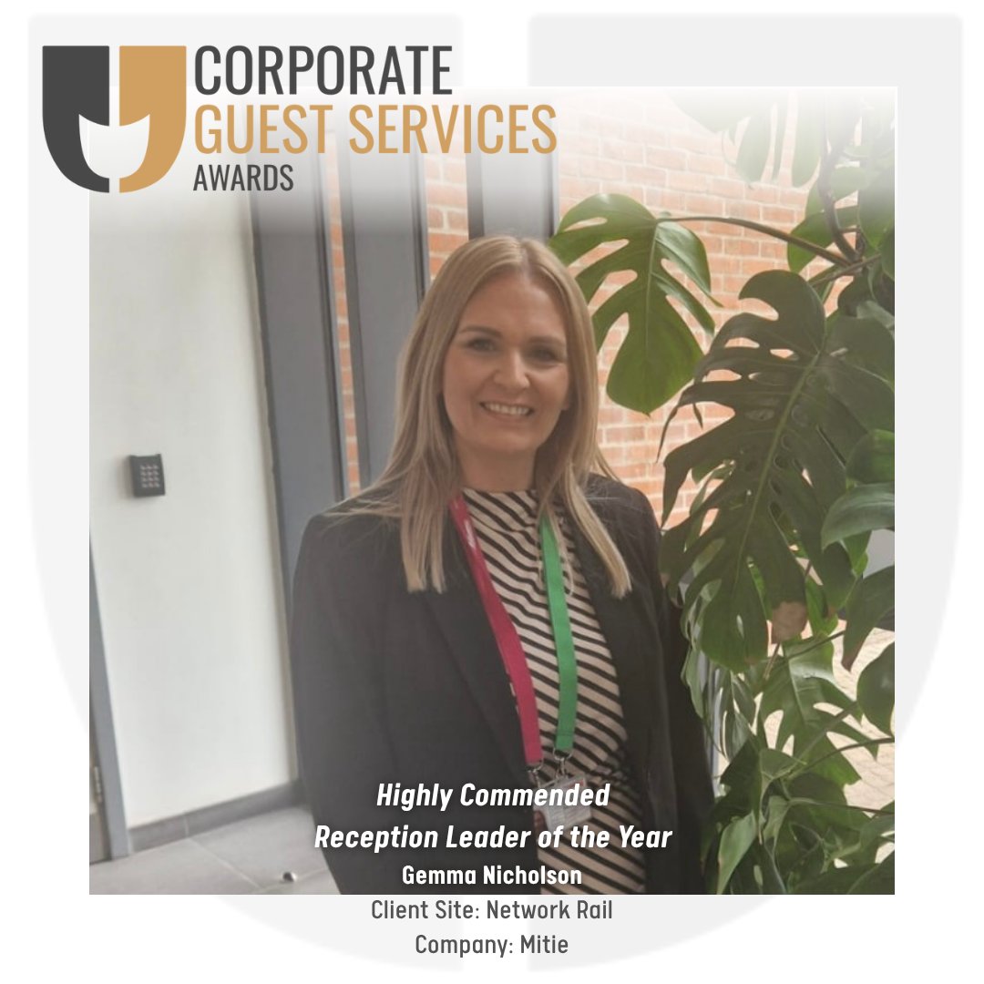 Corporate Guest Services Awards (@cgsawards) on Twitter photo 👏 Highly Commended 👏
We are proud to recognise Gemma Nicholson as Highly Commended in the Reception Leader of the Year category.
Your commitment to leading by example and inspiring your team does not go unnoticed.
#CGSAwards 👏 Highly Commended 👏
We are proud to recognise Gemma Nicholson as Highly Commended in the Reception Leader of the Year category.
Your commitment to leading by example and inspiring your team does not go unnoticed.
#CGSAwards