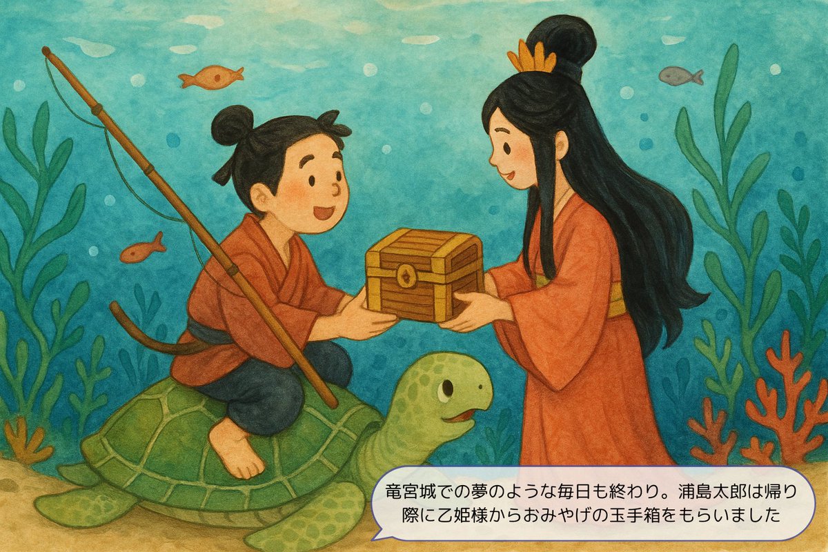むかし話シリーズその2「浦島太郎」 竜宮城から運んだ後でもサクっと