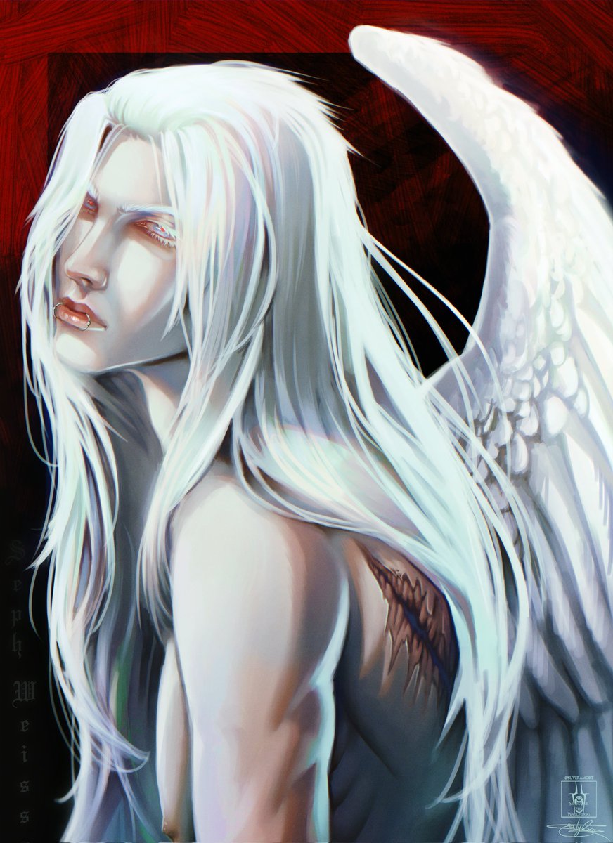 #ocdrawing #oc #digitalart Drawing of one of my OCs, Seph Weiss...