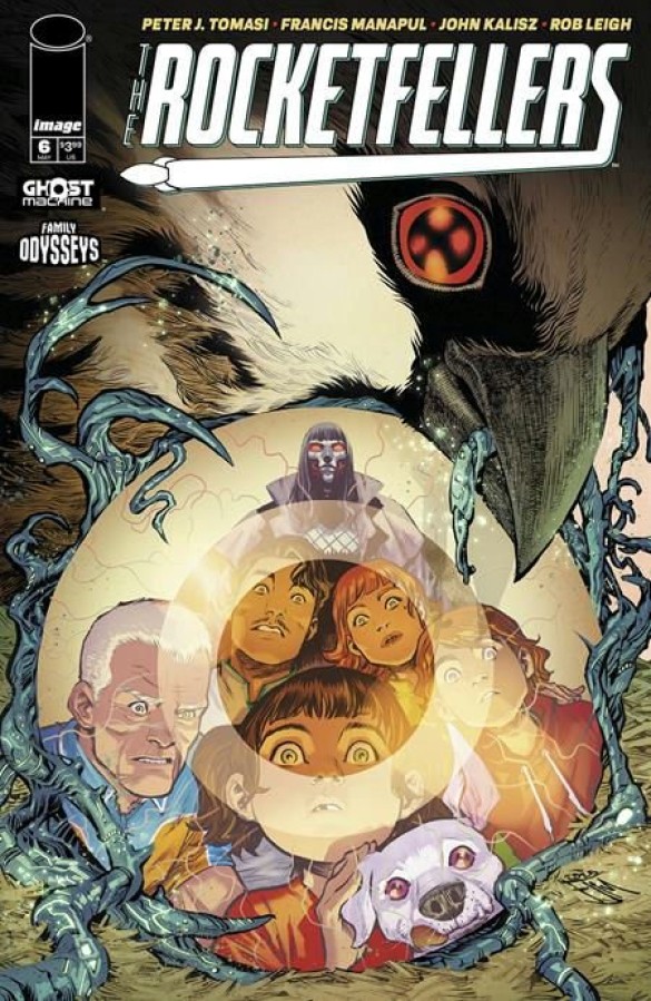 PeterJTomasi's tweet image. THE ROCKETFELLERS #6 OUT TODAY from @GhostMachinePro and @ImageComics! If you love adventure, action, fun and family insanity, you'll enjoy this book! Crack it open at your store and check out the wonderful and crazy art and color by Francis Manapul!