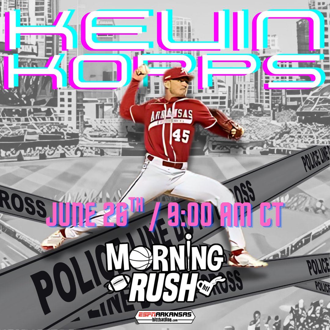 ESPN Arkansas & HitThatLine.com (@hitthatlinear) on Twitter photo ๐จ๐ฎ๐CALL THE KOPPS!๐๐ฎ๐จ
Don't miss a special interview with Razorback Baseball LEGEND!๐
<a href="/KevinKopps/">Kevin Kopps</a> joins The Morning Rush, TOMORROW at 9:00 AM CT! โพ๏ธ ๐จ๐ฎ๐CALL THE KOPPS!๐๐ฎ๐จ
Don't miss a special interview with Razorback Baseball LEGEND!๐
<a href="/KevinKopps/">Kevin Kopps</a> joins The Morning Rush, TOMORROW at 9:00 AM CT! โพ๏ธ