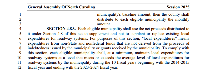 Joe Bruno (@joebrunowsoc9) on Twitter photo The transit bill says municipalities have to use the proceeds to supplement and not to replace existing local expenditures for road systems.
<a href="/Sharrison_WFAE/">Steve Harrison</a> previously reported on claims by City Manager Marcus Jones that the sales tax increase would free up millions for other The transit bill says municipalities have to use the proceeds to supplement and not to replace existing local expenditures for road systems.
<a href="/Sharrison_WFAE/">Steve Harrison</a> previously reported on claims by City Manager Marcus Jones that the sales tax increase would free up millions for other