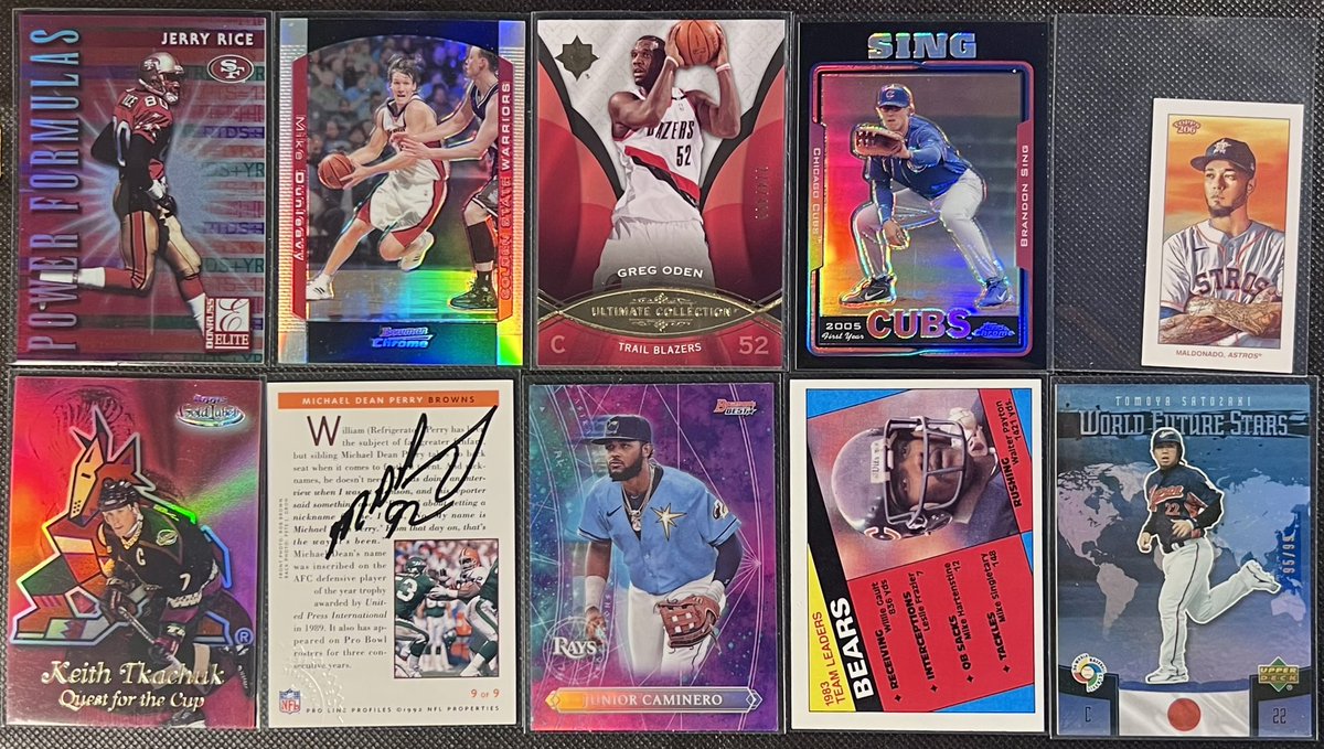 #coolenoughstacks Lot 73

$2 each

Rice /3500
Dunleavy /300
Oden /499
Sing /250
Maldonado Cycle back
Satozaki /99

Claim by player name

Rules &amp; info in pinned tweet. Stack through Thursday.

#coolenoughstacks