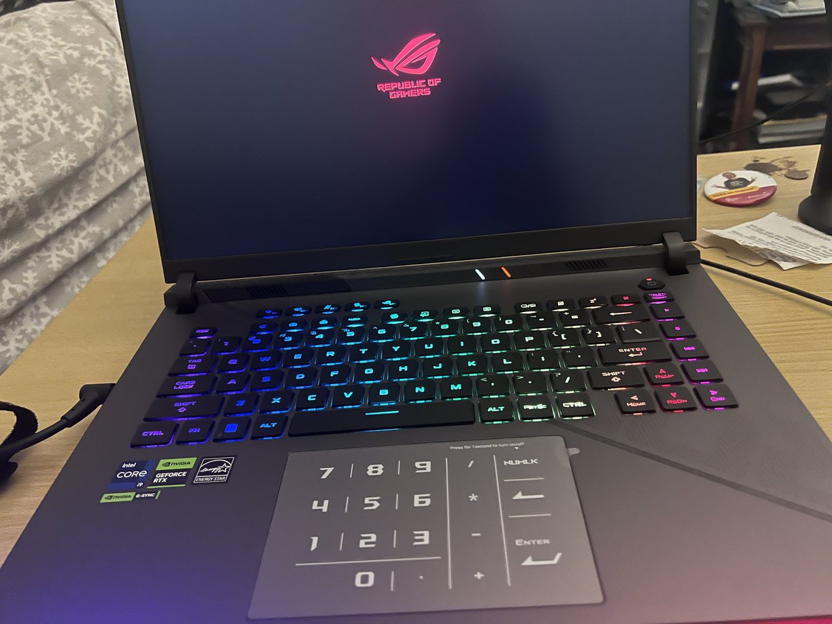 Morrison251's tweet photo. 🟣YEAH 🔥 

🔸We are ready chat! Currently downloading Warzone for test run later on. Man this some beast laptop. I can’t thank enough of @amipro007 for helping me setup the laptop. I couldn’t have done it without your expertise. You the goat 🔥 https://t.co/d01qG0tQXC