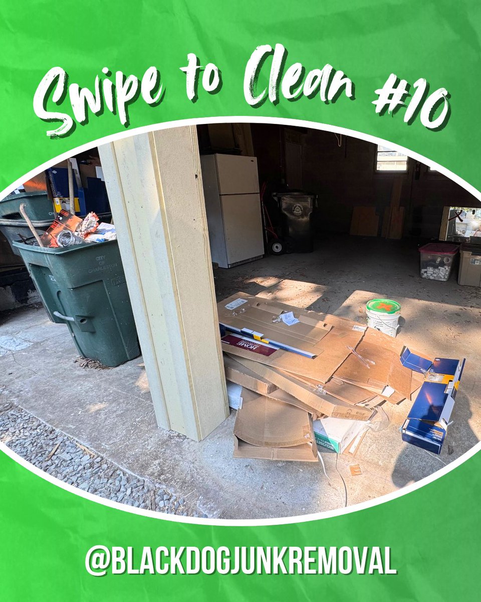BDJunkremoval's tweet image. Swipe to Clean: Small Garage Declutter
Where junk disappears like magic ✨

💪 Real cleanups. Real satisfying.
🐾 Black Dog Junk Removal
📍 Charleston, SC
☎️ 843-920-JUNK

#JunkRemoval #CleanOutCrew #DeclutterYourLife #SwipeToClean #BeforeAndAfter #JunkBeGone #TidyTransformation