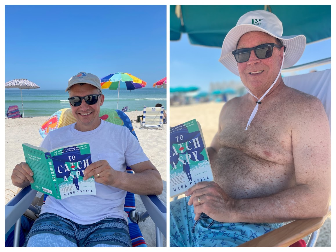What a great way to spend the weekend for these two men...and it looks like going to the beach was a great idea, too! 

amazon.com/Catch-Spy-Mark…