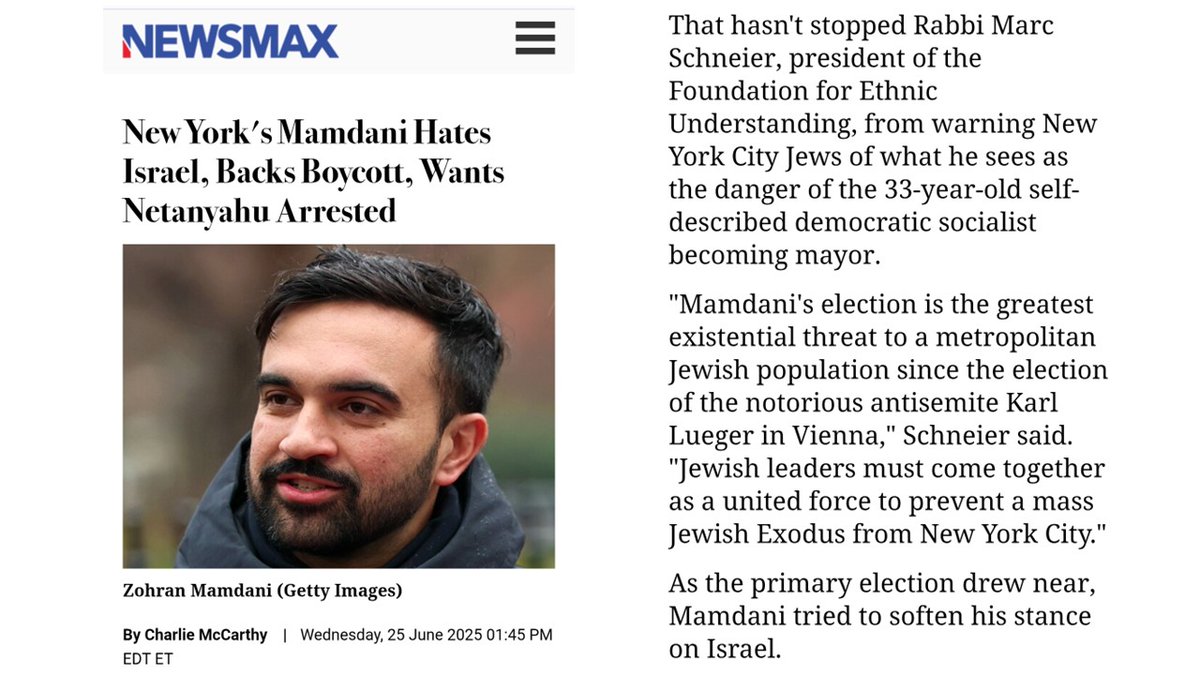 My quote about #ZohranMamdani was featured in @Newsmax. Read the full article here: newsmax.com/politics/zohra…