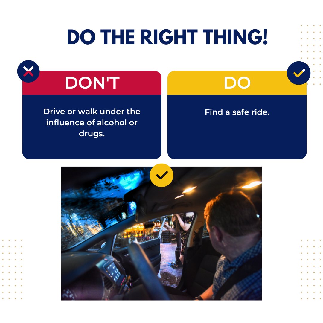 WalkBikeSafeTX's tweet image. Stay Safe When Walking!
- Avoid walking near traffic if you've been drinking or using substances.
- Use sidewalks and crosswalks.
- Stay alert—put your phone away and keep your head up.
- Ask for a ride or use public transportation if you're impaired.
Your safety matters!