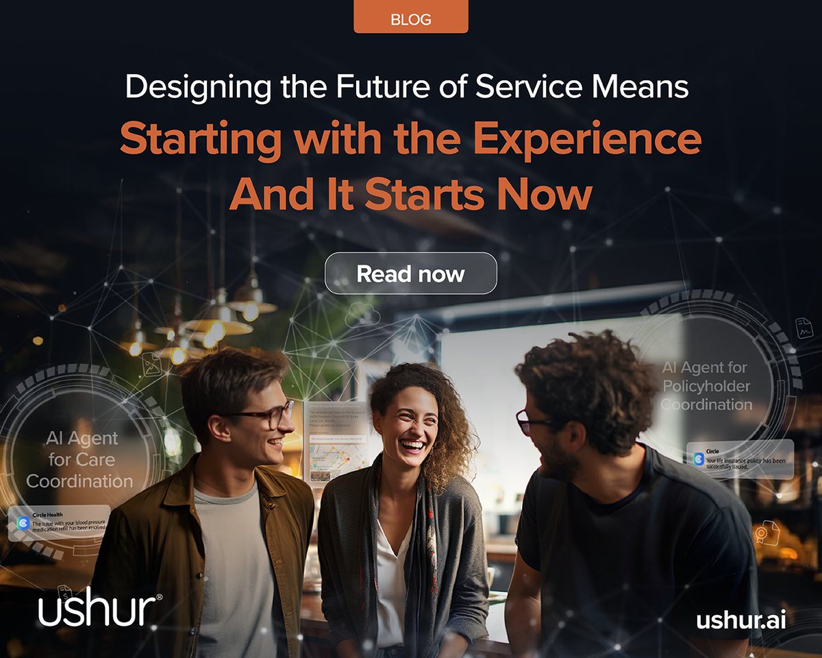 Explore how Ushur Intelligence is transforming service in healthcare, insurance, and finance—simplifying interactions and freeing teams to focus on what matters most. hubs.la/Q03tDT7B0
#AgenticAI #AIAgents #DigitalTransformation #HealthTech #InsurTech #FinTech #Automation
