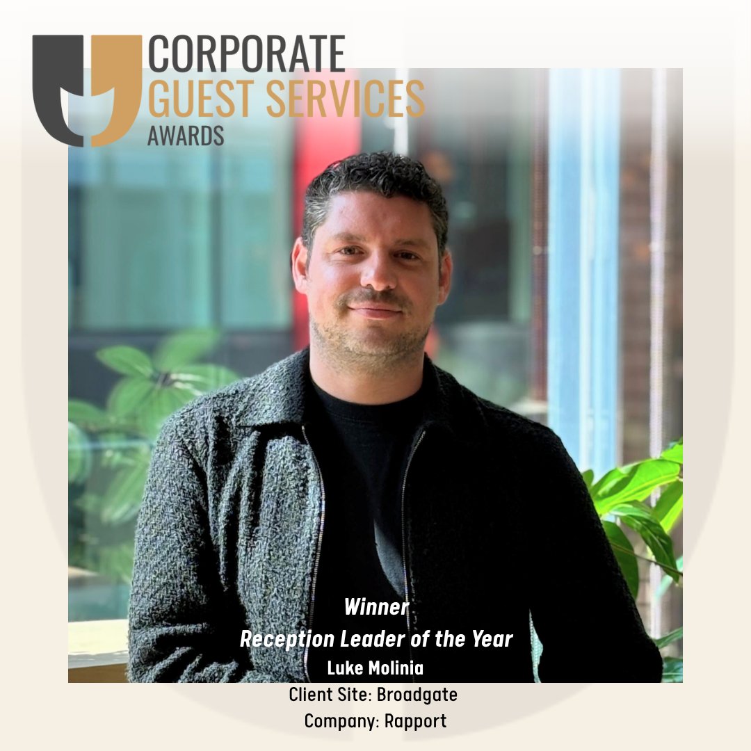 Corporate Guest Services Awards (@cgsawards) on Twitter photo 🏆 Winner Announced 🏆
We are thrilled to reveal Luke Molinia as our Reception Leader of the Year for 2025.
We are inspired by your leadership, care and commitment to inspire your team and elevate guest services every day. Congratulations!
#CGSAwards 🏆 Winner Announced 🏆
We are thrilled to reveal Luke Molinia as our Reception Leader of the Year for 2025.
We are inspired by your leadership, care and commitment to inspire your team and elevate guest services every day. Congratulations!
#CGSAwards