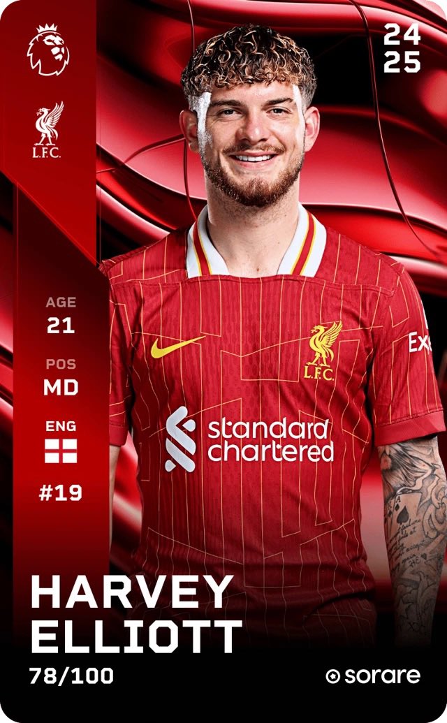 🕒 24 Hours Left!
Harvey Elliott Rare giveaway ends tomorrow, last chance to enter!
Don’t miss out on adding this baller to your gallery ⚽️🔥

❤️ + Username in comments
📅 Winner picked in 24 hours
#Sorare #Giveaway