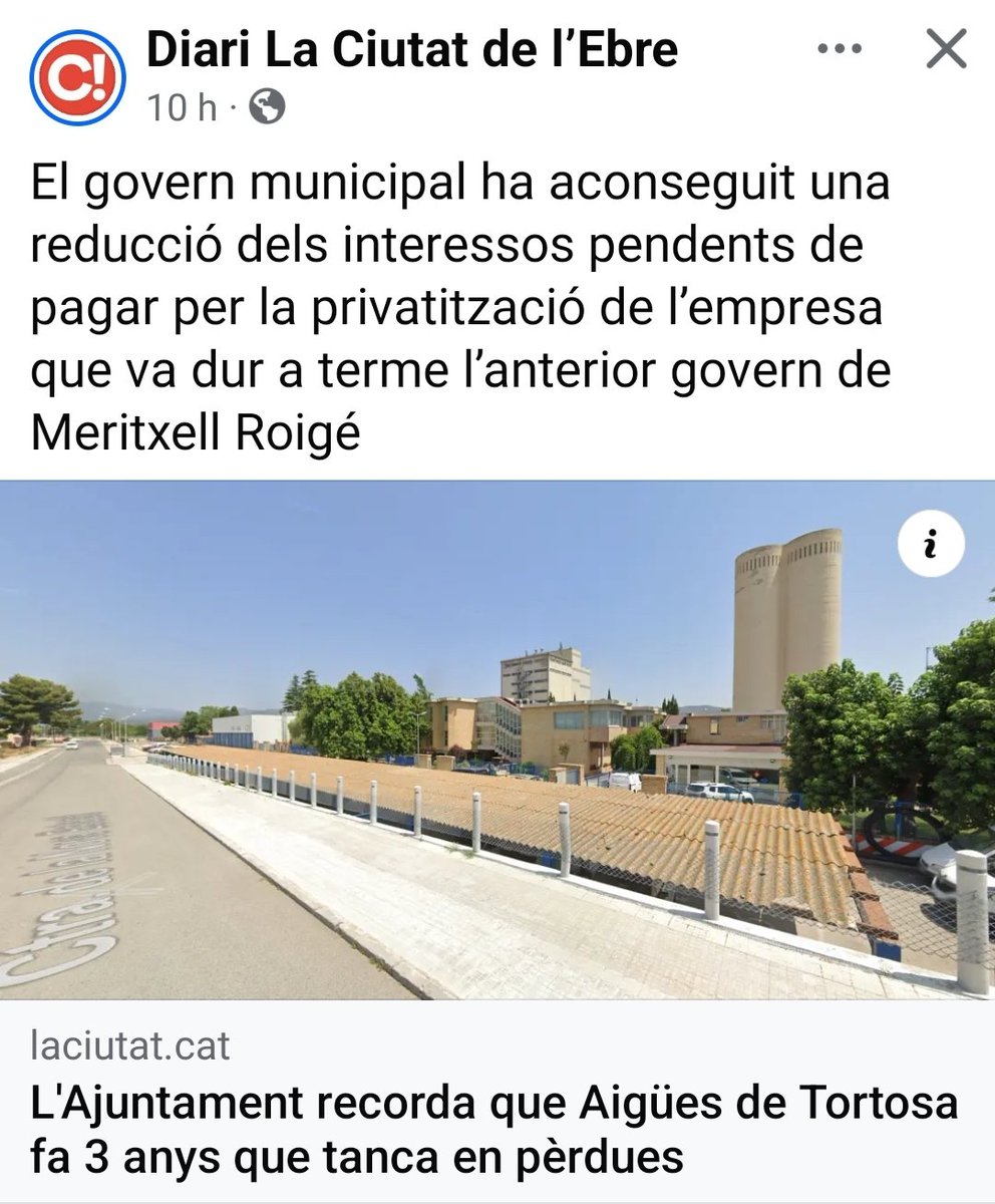 És rotundament fals. Els 16 anys de governs de Junts per #Tortosa no es va pagar ni 1€ d'interessos. La persona que ara fa d'alcalde ha cedit als interessos privats i per 1a vegada es pagaran interessos... Incrementen el rebut de l'aigua perquè no saben gestionar la ciutat!