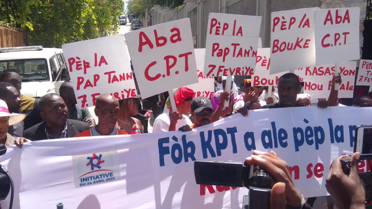 Mwen salye konpatriyòt ayisyen yo sitou sila yo ki fè pati inisyativ 24 avril la ki te òganize sitin sa madi 24 jen an, nan objektif pou adrese yo ak pouvwa jidisyè a pou li pran responsablite l nan kriz la.Wi,KPT a p'ap regle anyen la. Nou prale nan Lakou Kasasyon.<a href="/Inative25391/">initiative 24 Avril 2025</a>