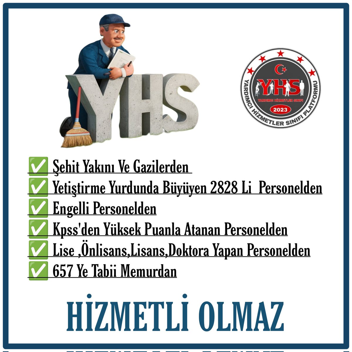 Yardımcı Hizmetler Sınıfı Platformu tweet media