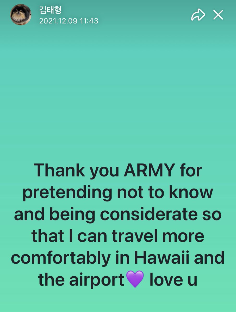 setiogi's tweet photo. Once upon a time in 2011, @BTS_twt Tae posted this on Weverse:

“Thank you ARMY for pretending not to know… so I can travel more comfortably…”

#BTS #Taehyung #V https://t.co/2RD1PdDdcW