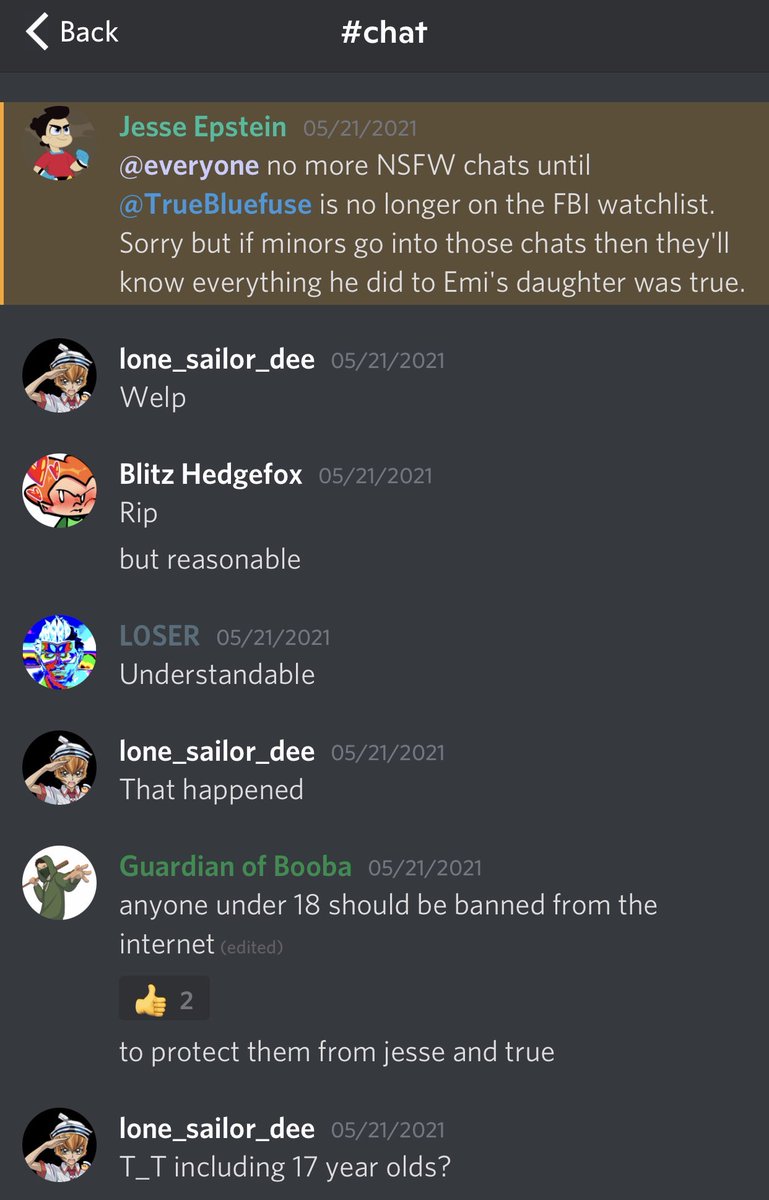 I also don't think bringing up past projects she did with Jesse Pajamas made years before her or anyone knew how much of a creep he was really amounts to anything. Just seems like dogpiling for the sake of dogpiling. He was also involved with the TrueBlueFuse stuff. :/