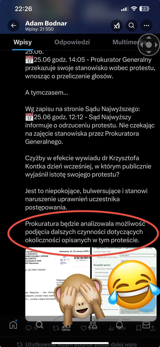 MW1000000's tweet photo. @Adbodnar 
No to już mamy przeliczone głosy przez Bodnara.. 🤯🤯🤯
Można się rozejść !🤷🏻‍♂️

#PrzeliczmyGlosy #PrzeliczyćGłosy #PrzeliczyćWszystkieGłosy https://t.co/OkSwV2JlgX