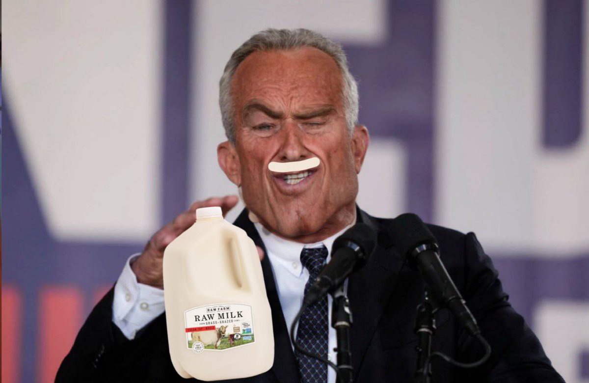 You realize <a href="/RobertKennedyJc/">ⁿᵉʷˢ Robert F. Kennedy Jr.</a> is going to legalize raw milk, right? 

Max bid.