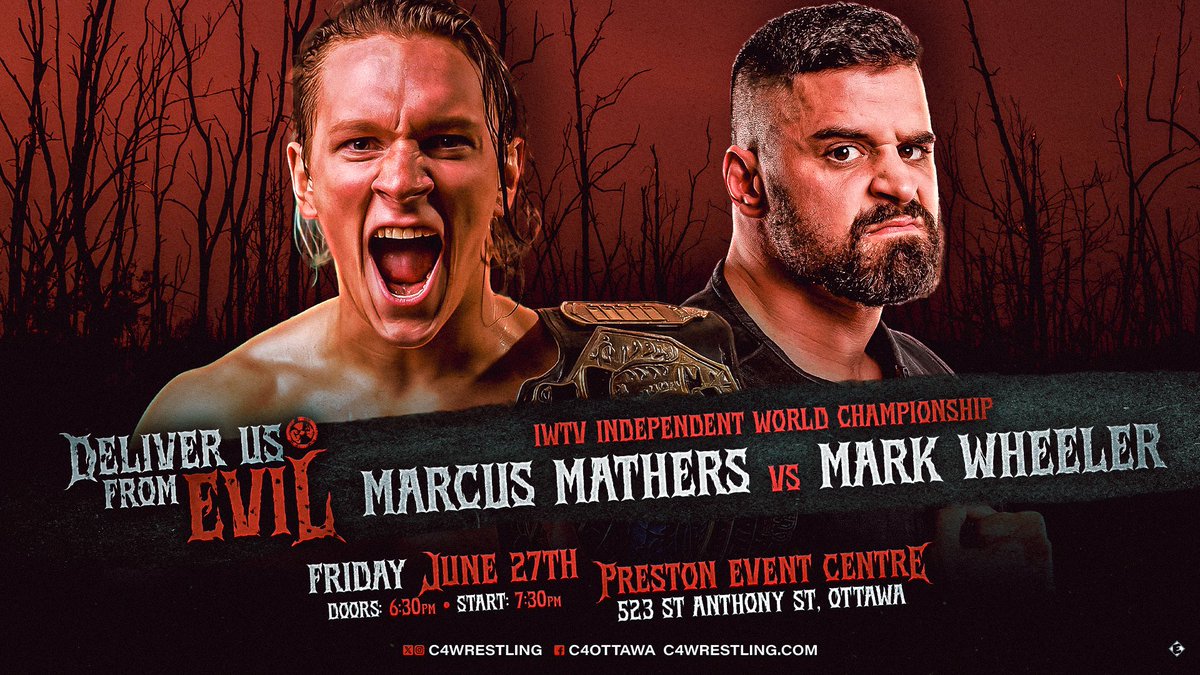 C*4 🍁 (@c4wrestling) on Twitter photo This FRIDAY #Ottawa! Tickets are 70% sold. Do not miss this mega show, as we present our 17th season finale!
Get them in advance until Friday at 1PM for $30. Whatever is left (if any) will be $40 at the door. C4DeliverUsFromEvil.eventbrite.ca
<a href="/VertigoOttawa/">Vertigo Records</a>
<a href="/OddsSodsShoppe/">TheODDs&SODsShoppe</a> This FRIDAY #Ottawa! Tickets are 70% sold. Do not miss this mega show, as we present our 17th season finale!
Get them in advance until Friday at 1PM for $30. Whatever is left (if any) will be $40 at the door. C4DeliverUsFromEvil.eventbrite.ca
<a href="/VertigoOttawa/">Vertigo Records</a>
<a href="/OddsSodsShoppe/">TheODDs&SODsShoppe</a>