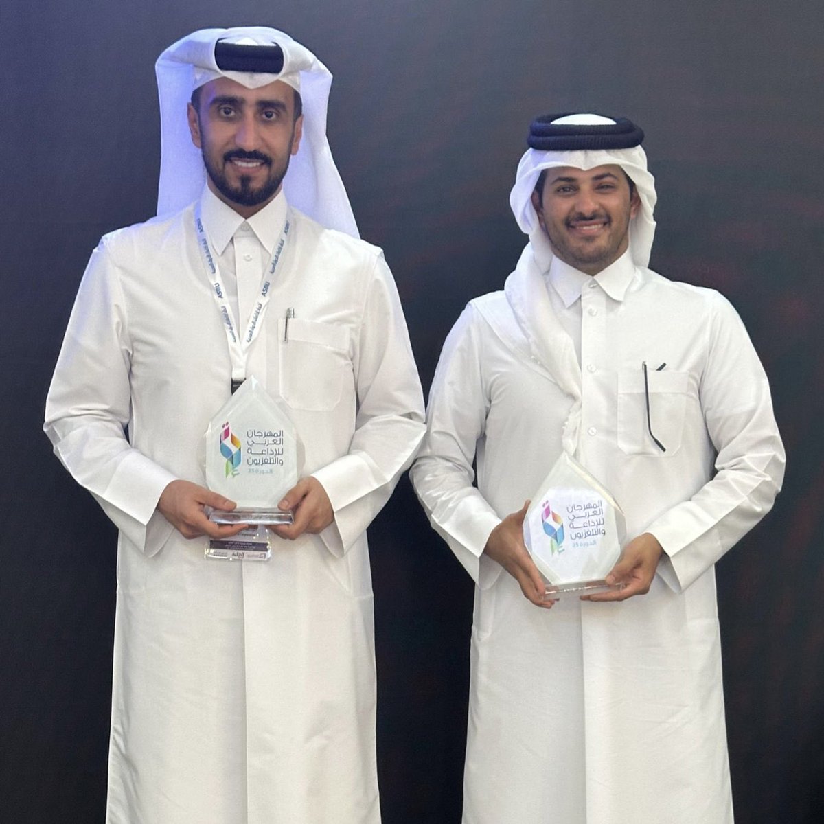 qmc_qa's tweet image. حصدت المؤسسة القطرية للإعلام جائزتين من جوائز التبادل بمهرجان الإذاعة والتلفزيون لهذا العام في تونس، حيث فاز تلفزيون قطر في فئة "روّاد الفن والثقافة في الوطن العربي" كما نالت إذاعة قطر جائزة مماثلة في فئة "من أعلام العرب"