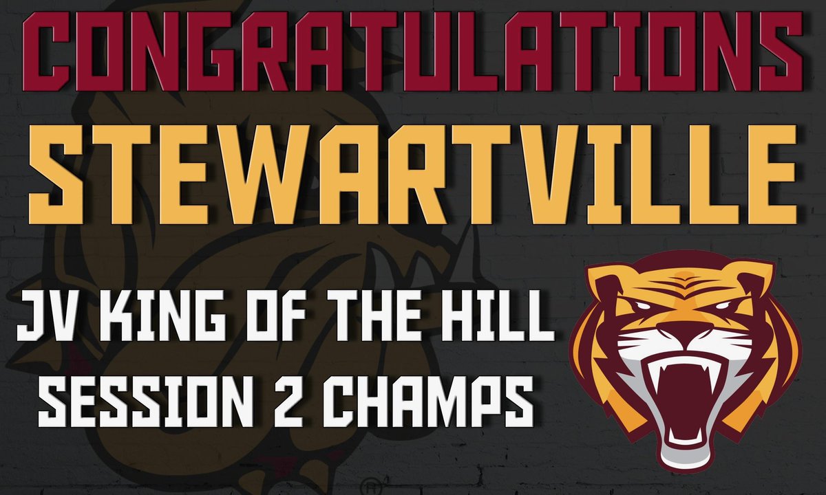 Congrats to the Session II JV King of the Hill Champions, Stewartville HS! 

#GoDogs | #EarnIt