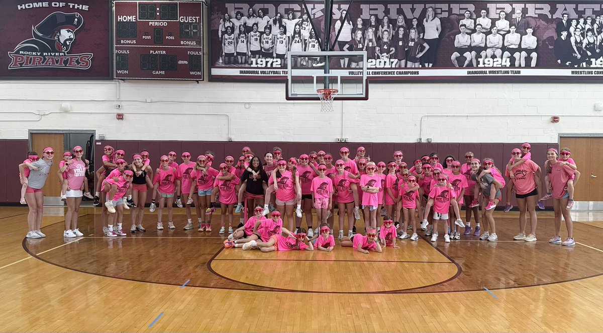 rrhsgirlsbball1's tweet image. Day #2 was PINK DAY at ouRR Rocky River Girls Camp!  The theme was Good Sportsmanship. During our break off circle time the girls discussed what good &amp;amp; bad sportsmanship looks like. The 6th graders took the lead &amp;amp; modeled Good Sportsmanship during their competitions! #LeadersLead