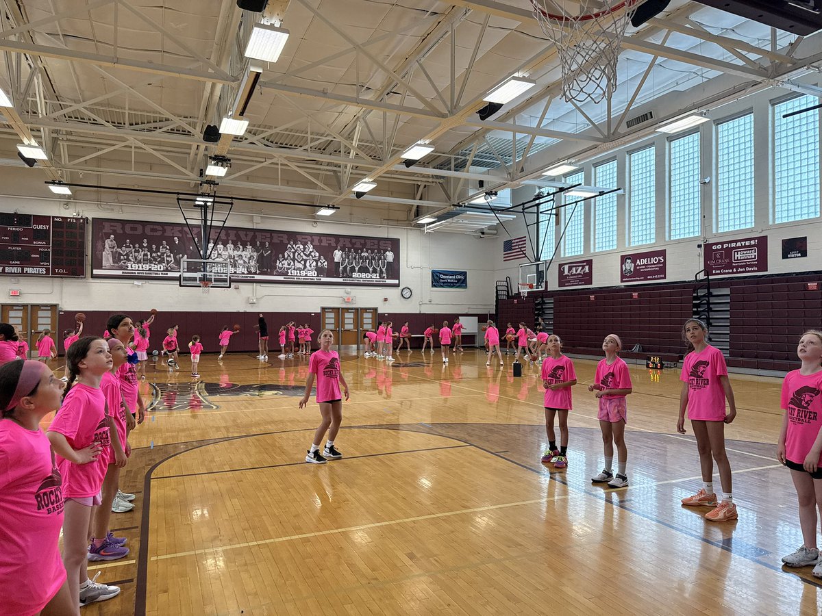rrhsgirlsbball1's tweet image. Day #2 was PINK DAY at ouRR Rocky River Girls Camp!  The theme was Good Sportsmanship. During our break off circle time the girls discussed what good &amp;amp; bad sportsmanship looks like. The 6th graders took the lead &amp;amp; modeled Good Sportsmanship during their competitions! #LeadersLead