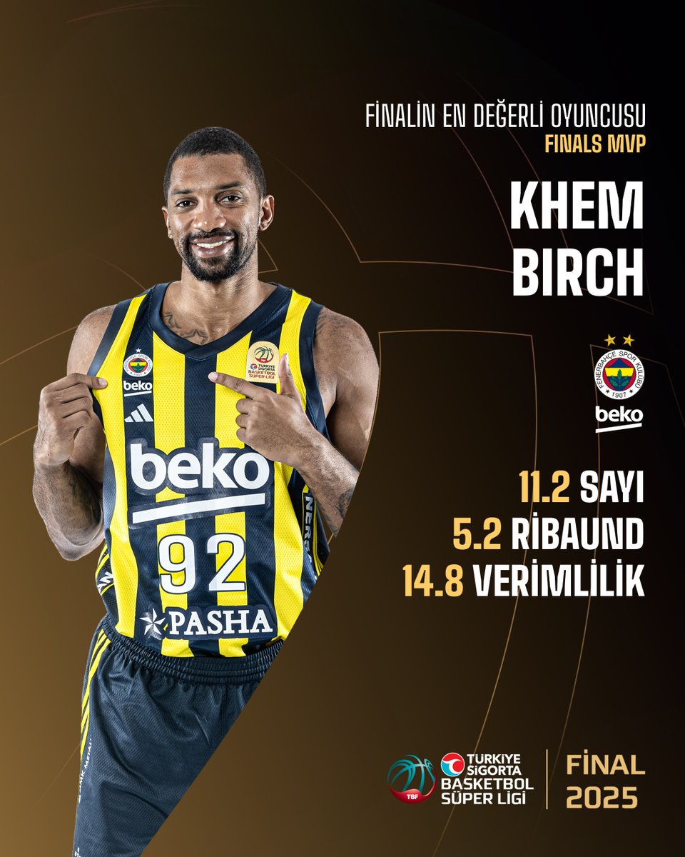 Türkiye Sigorta Basketbol Süper Ligi (@basketsuperligi) on Twitter photo 𝗠𝗩𝗣!
Türkiye Sigorta Basketbol Süper Ligi Asım Pars Sezonu playoff final serisinin en değerli oyuncusu <a href="/FBBasketbol/">Fenerbahçe Beko</a>'dan Khem Birch oldu! 🏅
#AvrupanınEnSüperi 𝗠𝗩𝗣!
Türkiye Sigorta Basketbol Süper Ligi Asım Pars Sezonu playoff final serisinin en değerli oyuncusu <a href="/FBBasketbol/">Fenerbahçe Beko</a>'dan Khem Birch oldu! 🏅
#AvrupanınEnSüperi