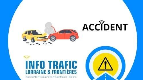 A31 : ⚠️ACCIDENT⚠️ impliquant 3 véhicules au niveau de Yutz direction Metz