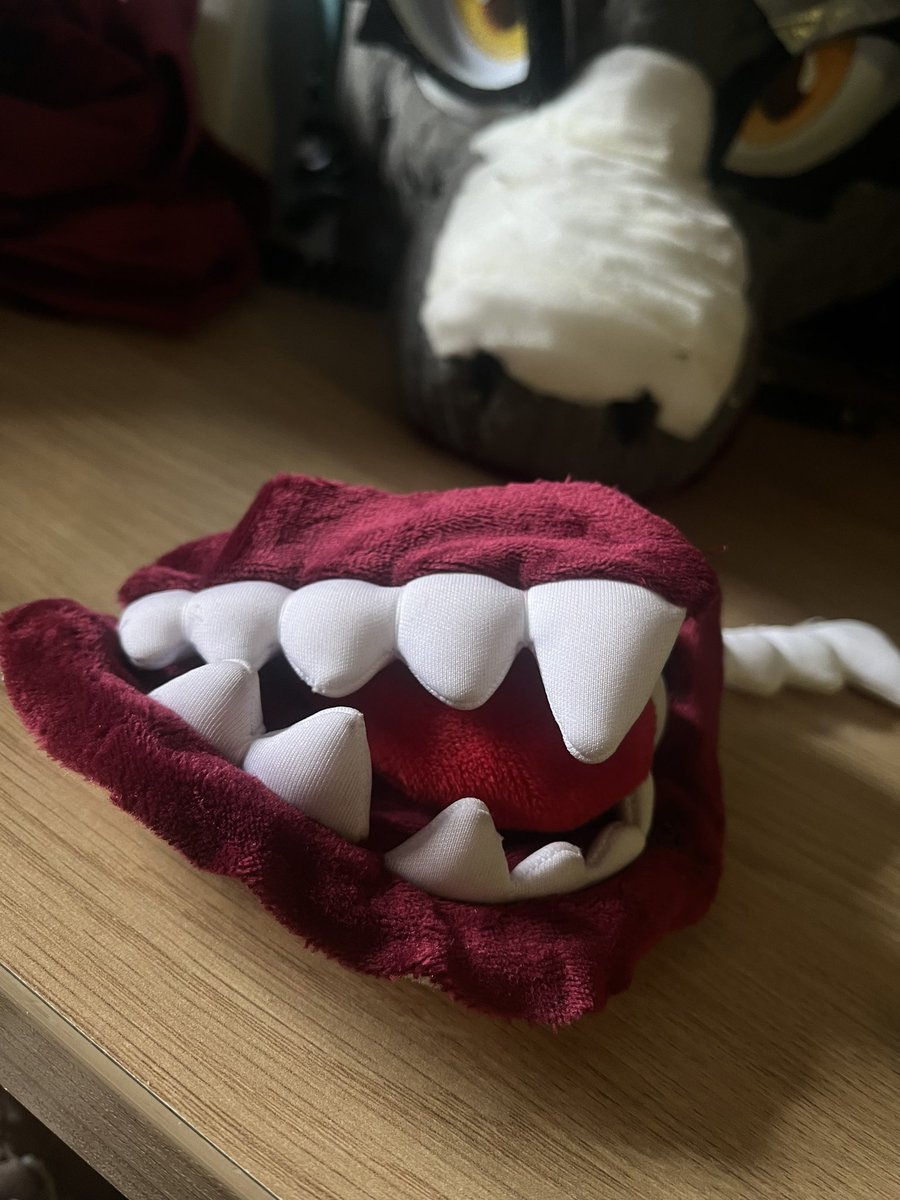 after an unintentional break from fursuit making, I came back to realise I wanted to completely remake the mouth and I’m super happy with how it’s coming along