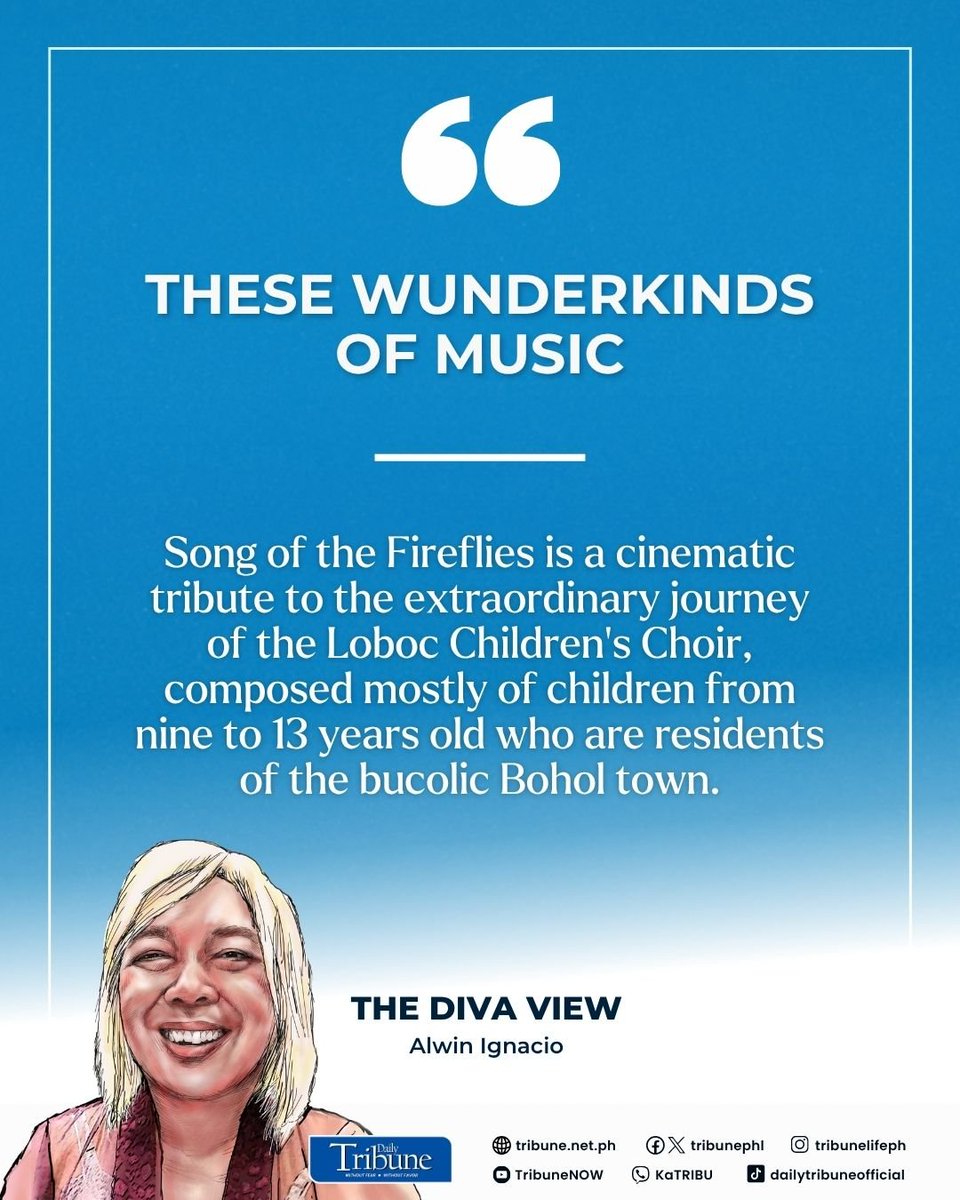 After viewing King Palisoc’s Song of the Fireflies, produced by Culturtain Musicat Productions with MQuest Ventures, it becomes clear why it swept the 2025 Manila International Film Festival with multiple honors wins.

Read more: tribune.net.ph/2025/06/25/the…

#DailyTribune