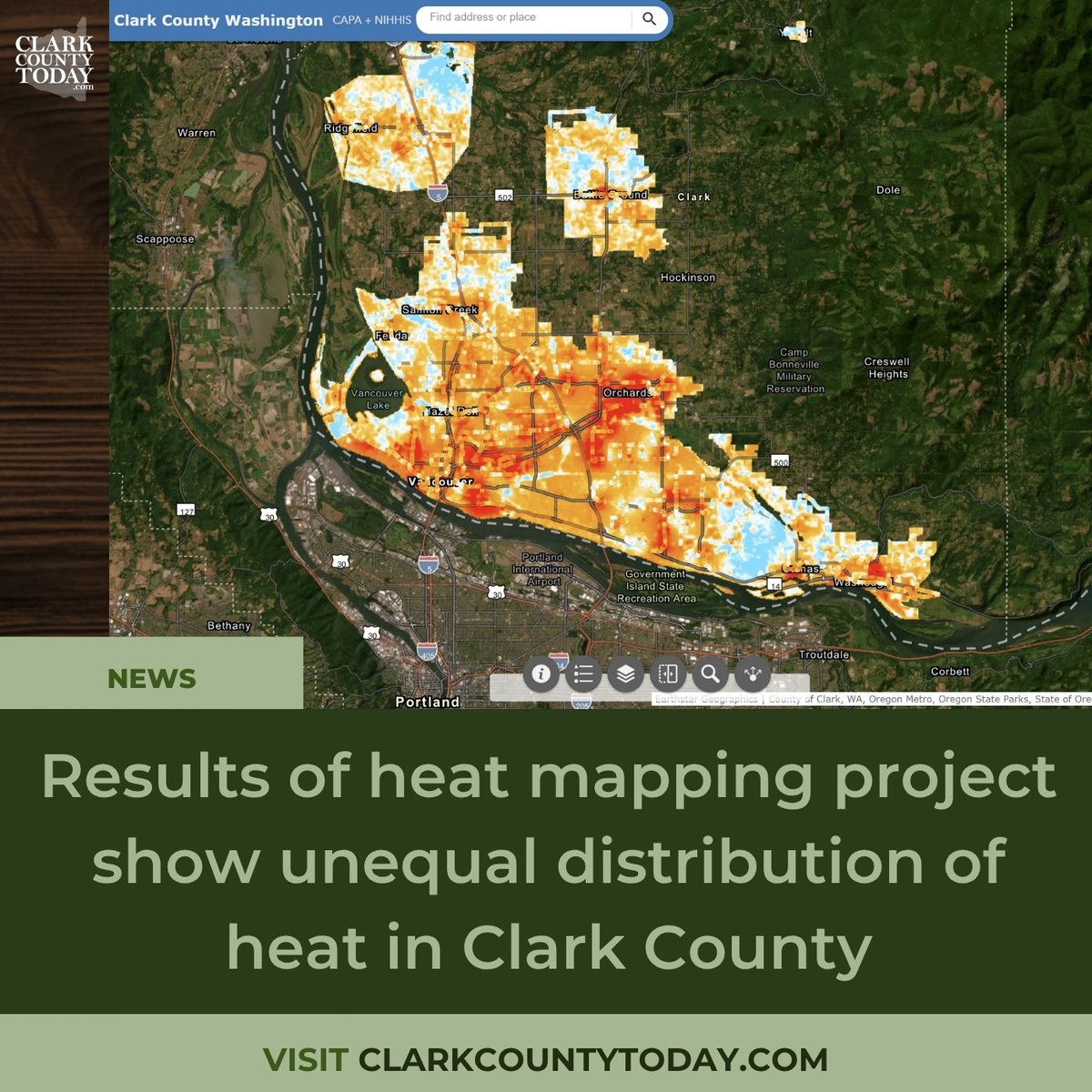 NewsFromCCT's tweet image. A Clark County heat mapping project found a nearly 10-degree difference between urban and green areas, raising concerns about heat risk and equity. clarkcountytoday.com/news/results-o… #ClarkCounty #HeatMapping #ExtremeHeat