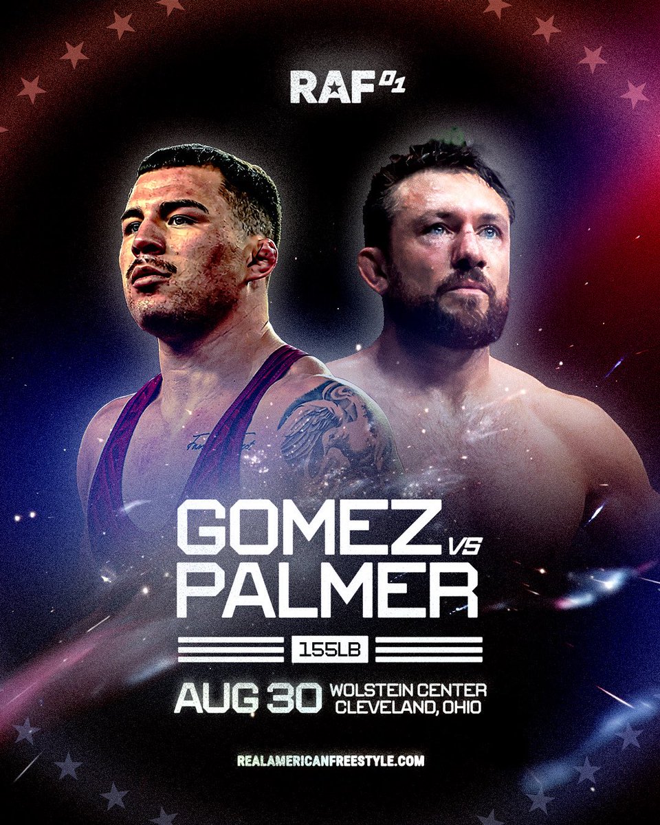 Matchup No. 2: Locked in 🔒

Austin Gomez 🇲🇽 vs. Lance Palmer 🇺🇸 — two Big 10 LEGENDS one legendary night😤

Catch #RAF01 live August 30 in Cleveland.

🎟️ Tickets on sale now ticketmaster.com/real-american-…