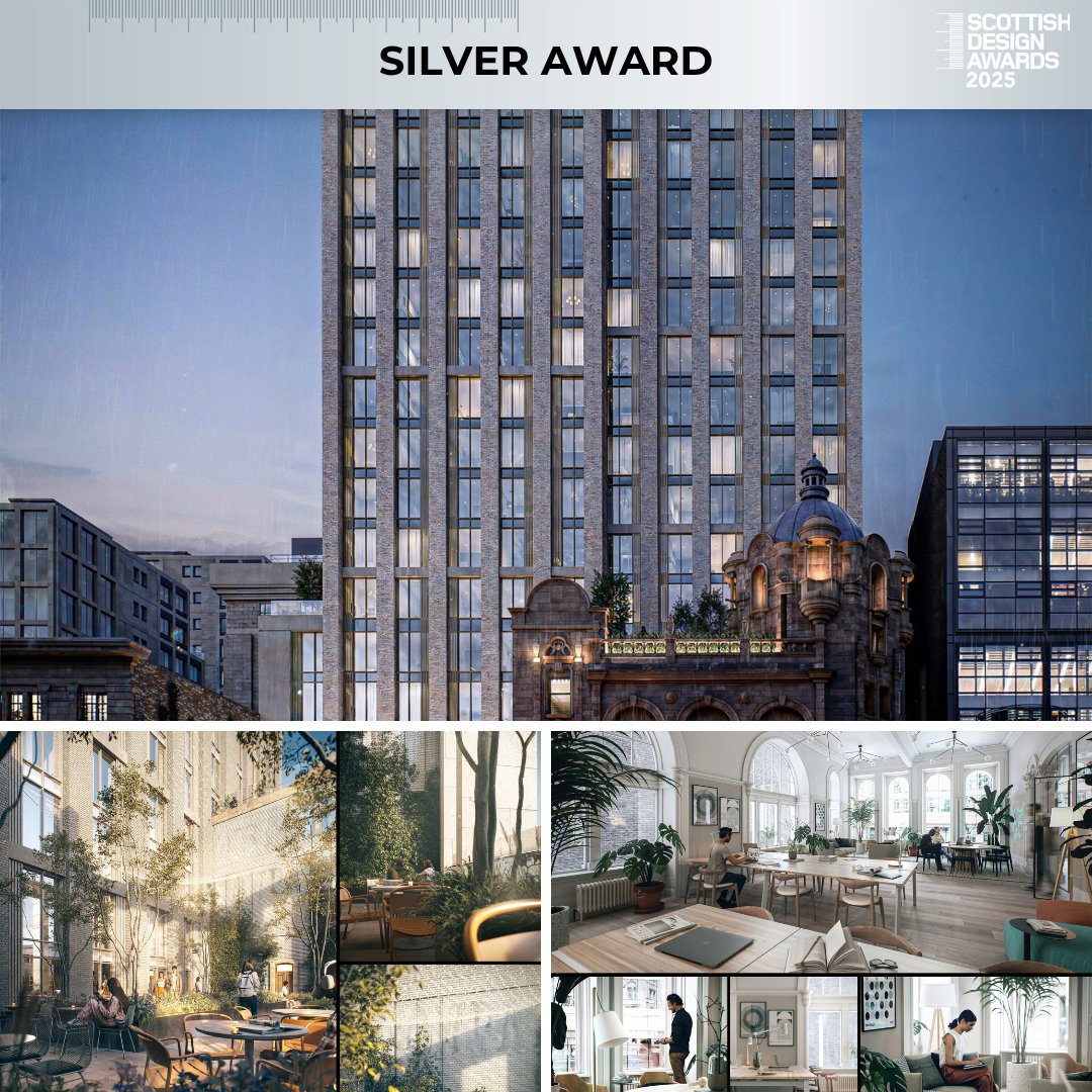 ScottishDesign's tweet image. Take a bow @_floatdigital, you win a SILVER AWARD in the Visualisations category for the 64-72 Waterloo Street! #scotdesign bit.ly/4jyKYgh