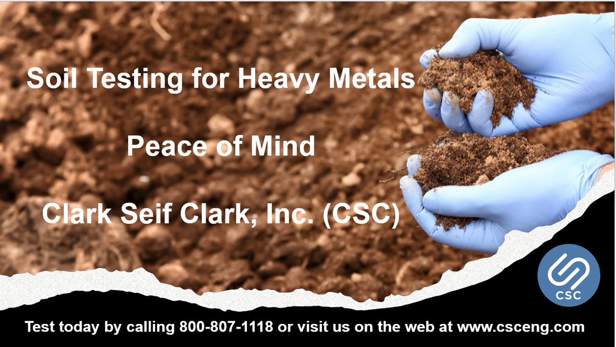 ClarkSeifClark's tweet photo. Need soil testing for heavy metals like lead and arsenic? Contact us today at 800-807-1118 or visit us on the web at https://t.co/NKpYTucXKL 

#CSC #wildlandurbaninterfacefire #WUI #urbanwildfire #postfire #afterthefire #recovery #rebuild #landscaping #CAM17 #heavymetals #soiltesting #professionalgeologist #lead #arsenic