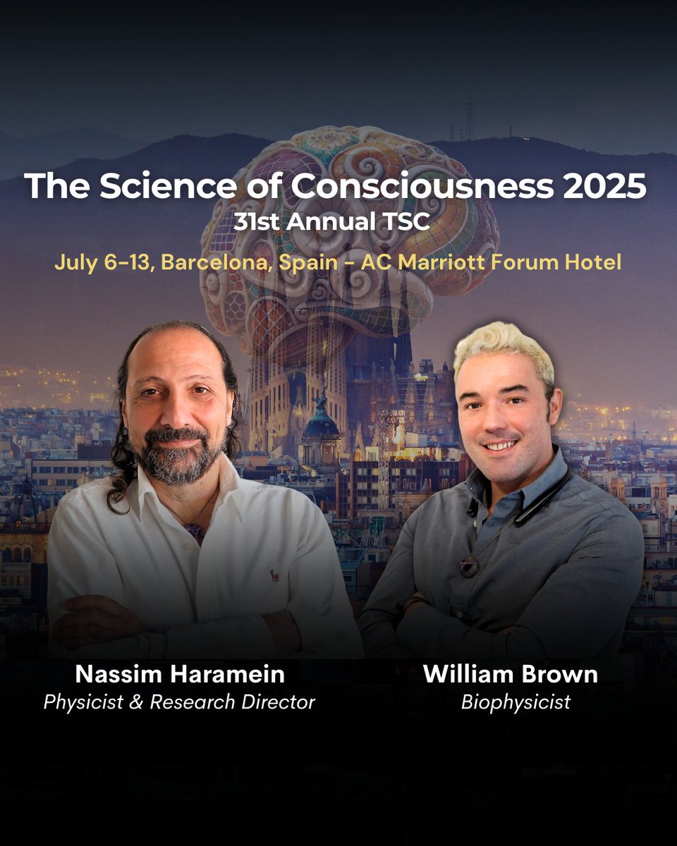 The International Space Federation (ISF) is pleased to announce that Nassim Haramein and William Brown will be presenting at the Science of Consciousness Conference, taking place July 6–13, 2025, in Barcelona, Spain.

Discover more - bit.ly/4lgkMs4