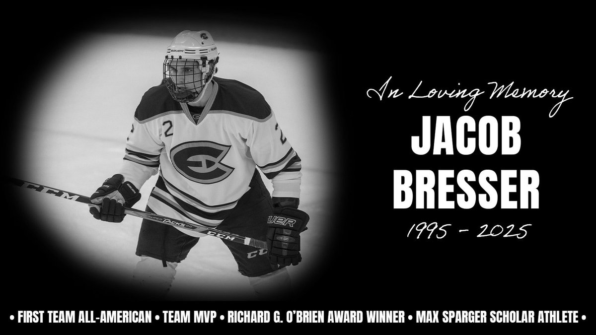 It is with heavy hearts that we mourn the passing on one of our own, Jacob Bresser. An Eau Claire kid who embodied what it truly meant to be a Blugold as a captain, a teammate, a son, a brother, and a husband. Once a Blugold, always a Blugold. 💙💛