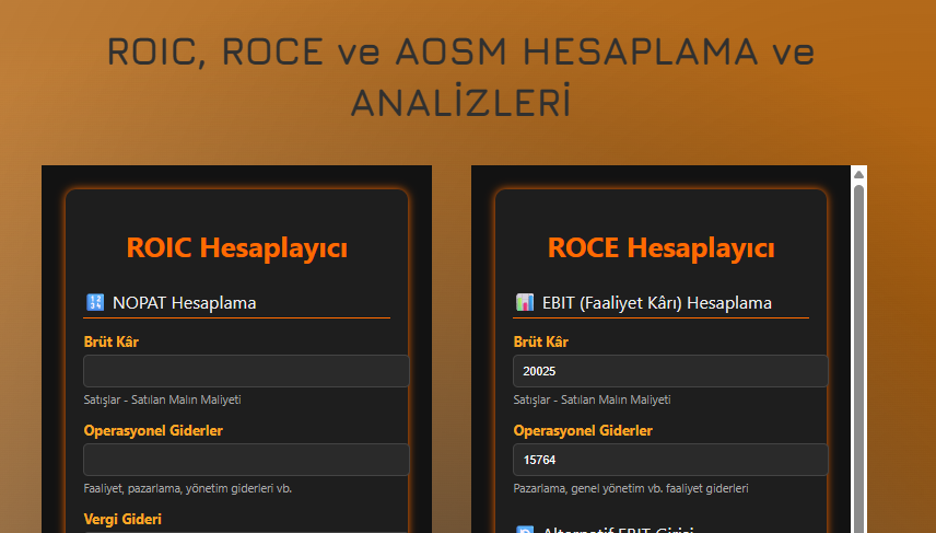 borsacapitl's tweet image. #roıc #roce #aosm  Yeni hesaplamalar ile firmaların ROIC  ROCE değerlerini hesaplayabilir . Bu oranları  AOSM ile anlamlı kılabilirsiniz.