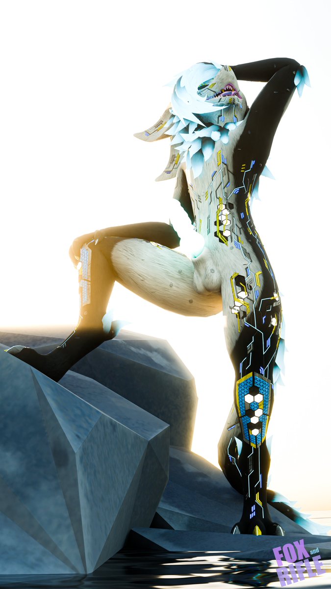 "Summer" 
Water drops test 
#furryart #dragon #render #blender #nardo  #NSFW #vrchat #furry_nsfw #furryfandom #furry