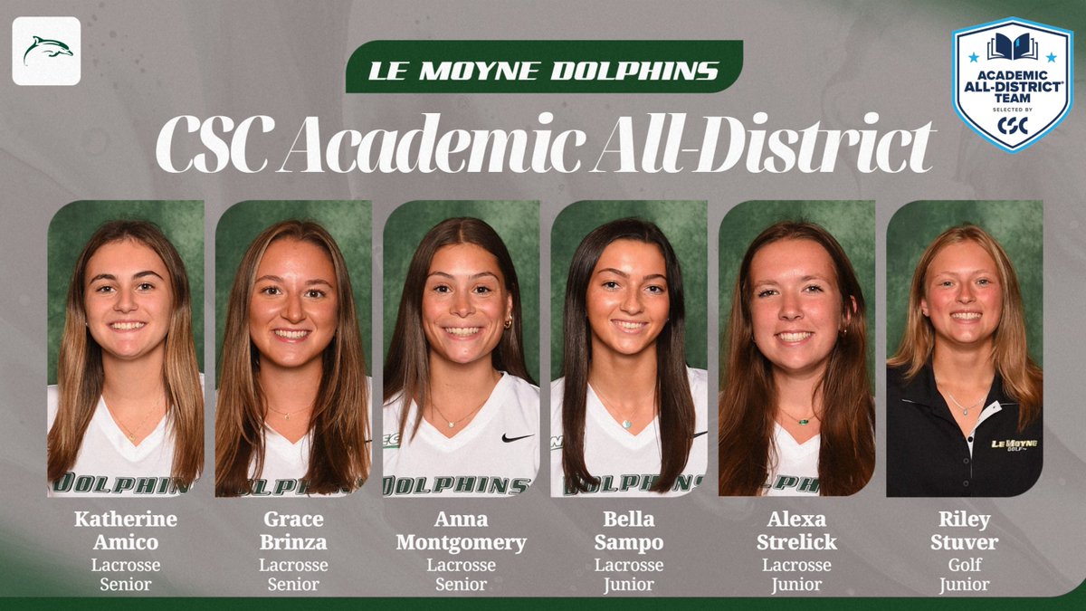 Congratulations to Riley Stuver on being named to the College Sports Communicators (CSC) Academic All-District® At-Large Team for the second straight year!

lemoynedolphins.com/news/2025/6/23…