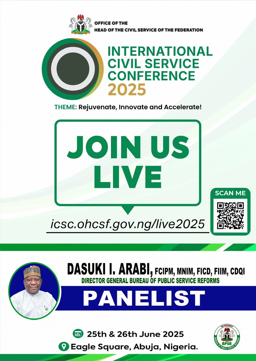 bpsr_ng's tweet photo. DG @bpsr_ng will be a speaker and panelist in 3 sessions at the on going International civil service conference .Follow us on this @FTransparencyNG @OgunBPSR https://t.co/3czQ6TzZXt