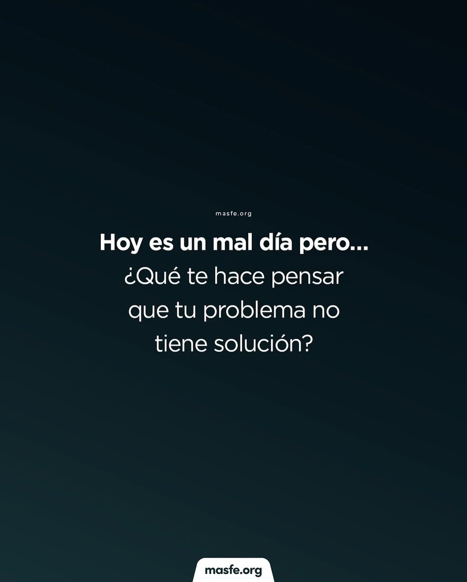 Masfe_org's tweet photo. Permítele a Dios haga de tu mal día uno milagroso 💜
#masfe #inspiracioncristiana #frasesmotivadoras #milagros #fe #maldia https://t.co/4d59sSMcH8