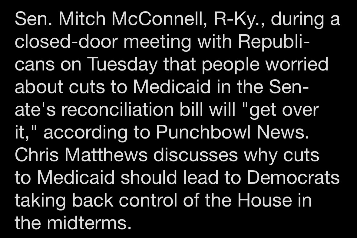 I'm from New Jersey, so forgive me when I say this but F^€K YOU ⁦<a href="/SenMcConnell/">U.S. Senator Mitch McConnell</a>⁩. 

Get over dying without Healthcare? Medicaid? insulin?  Preventive Care?  Who will introduce the STRIP THE SENATE OF THEIR HEALTHCARE BILL???